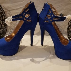 Charlotte Russe Royal Blue Stiletto Heels Size 6